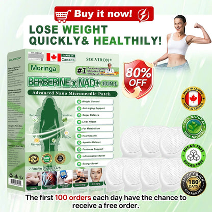 𝐂𝐀 𝐃𝐨𝐜𝐭𝐨𝐫 𝐑𝐞𝐜𝐨𝐦𝐦𝐞𝐧𝐝𝐞𝐝|𝐒𝐎𝐋𝐕𝐈𝐑𝐎𝐍® 𝐌𝐨𝐫𝐢𝐧𝐠𝐚 𝐁𝐞𝐫𝐛𝐞𝐫𝐢𝐧𝐞 × 𝐍𝐀𝐃⁺ 𝟏𝟎-𝐢𝐧-𝟏 𝑨𝒅𝒗𝒂𝒏𝒄𝒆𝒅 𝐍𝐚𝐧𝐨 𝑴𝒊𝒄𝒓𝒐𝒏𝒆𝒆𝒅𝒍𝒆 𝐏𝐚𝐭𝐜𝐡 (𝐉𝐮𝐬𝐭 𝐨𝐧𝐜𝐞 𝐚 𝐝𝐚𝐲, 𝐯𝐢𝐬𝐢𝐛𝐥𝐞 𝐜𝐡𝐚𝐧𝐠𝐞𝐬 𝐢𝐧 𝟕 𝐝𝐚𝐲𝐬)