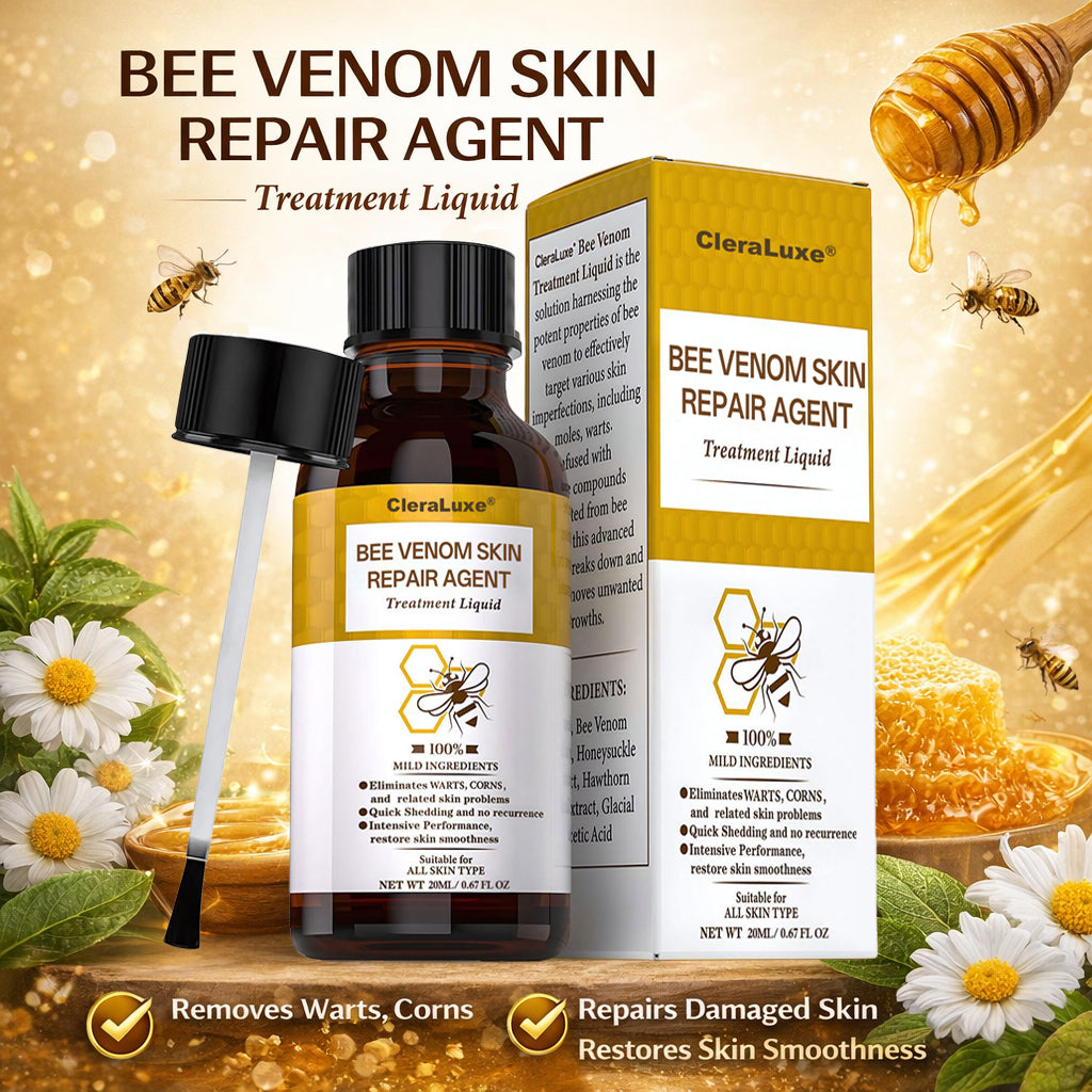 ⚡Fast-Acting bee Venom Wart Remover: CleraLuxe® Bee venom skin repair agent（✅️Results visible in 7 days.）