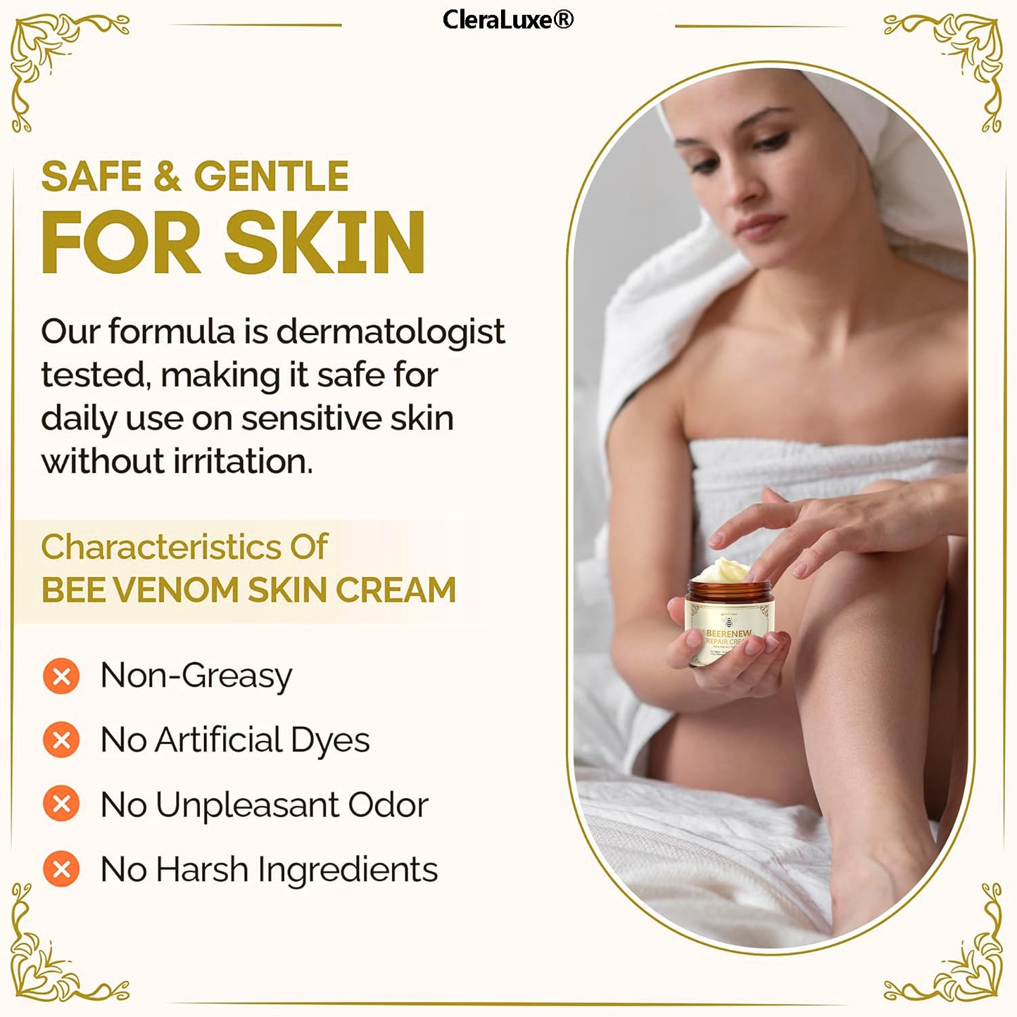 ⚡Fast-Acting bee Venom Wart Remover: CleraLuxe® Bee Venom Skin Repair Cream（Results visible in seven days.）✨️