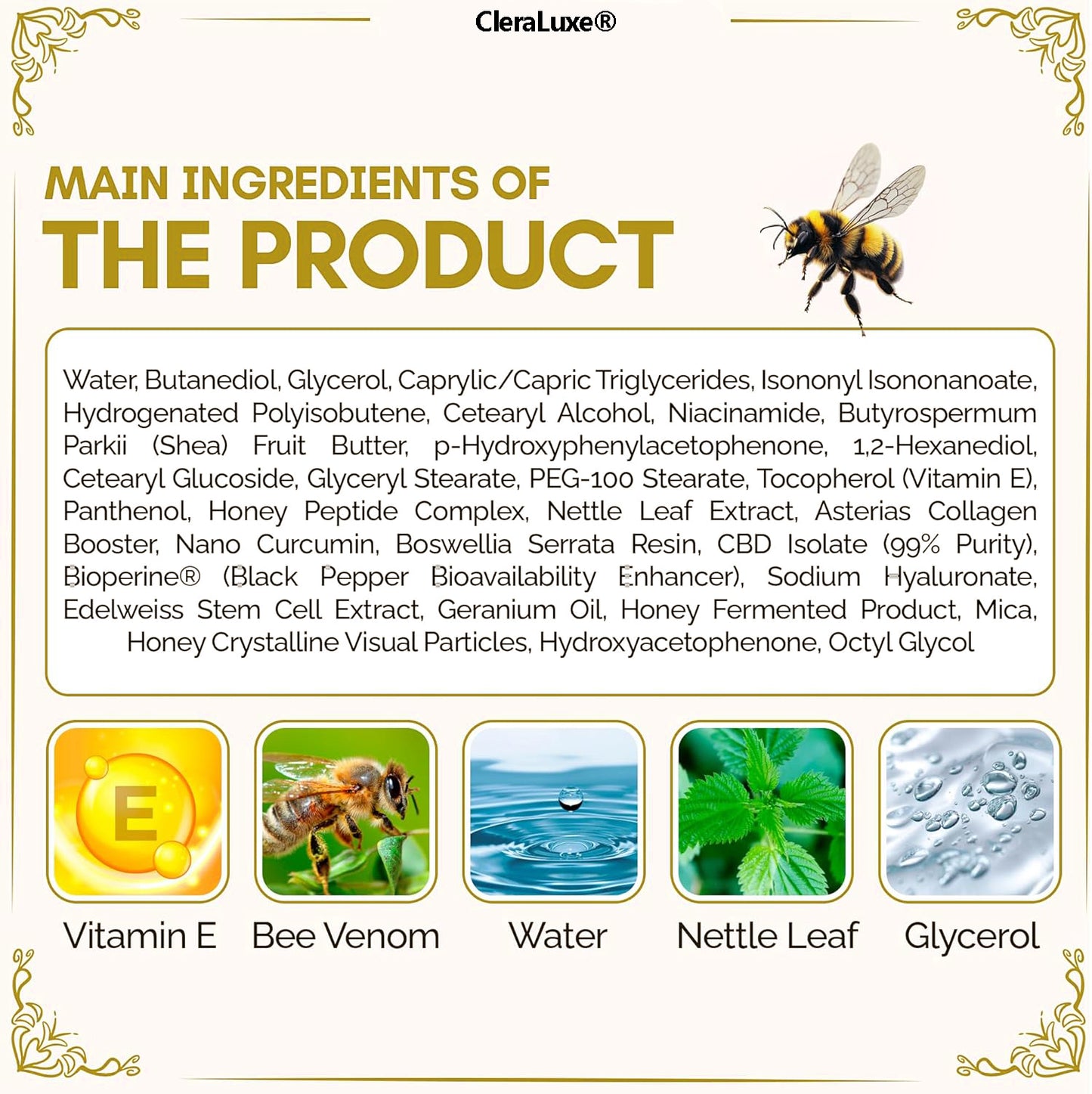 ⚡Fast-Acting bee Venom Wart Remover: CleraLuxe® Bee Venom Skin Repair Cream（Results visible in seven days.）✨️